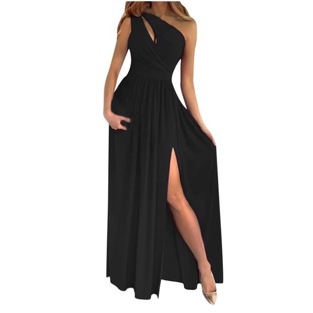 Vestido de mujer sin mangas asimétrico casual moda fiesta diario elegante color sólido Fridja hjkh1166