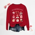 thumbnail image 2 of DGHM Womens Sweatshirt Loose Oversized In Crewneck Pullover Letter Print Casual Sweatshirts Red S, 2 of 3