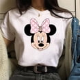 thumbnail image 1 of Camiseta Kawaii de dibujos animados de Disney para mujer, camisetas con estampado de Minnie, Camiseta holgada de moda, ropa de calle para niños, 1 of 4