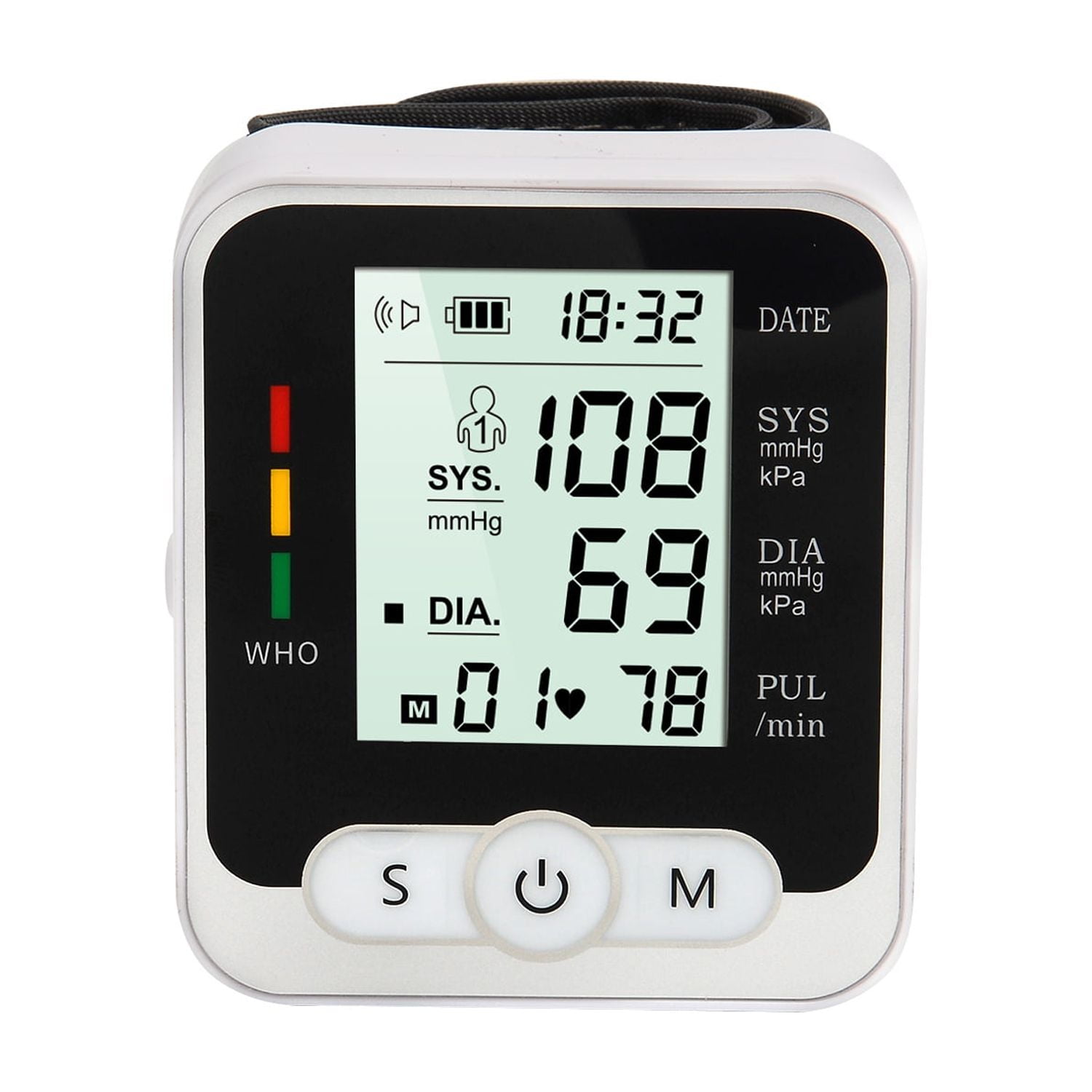 Automatic Wireless Wrist Blood Pressure Monitor (W/ Voice)