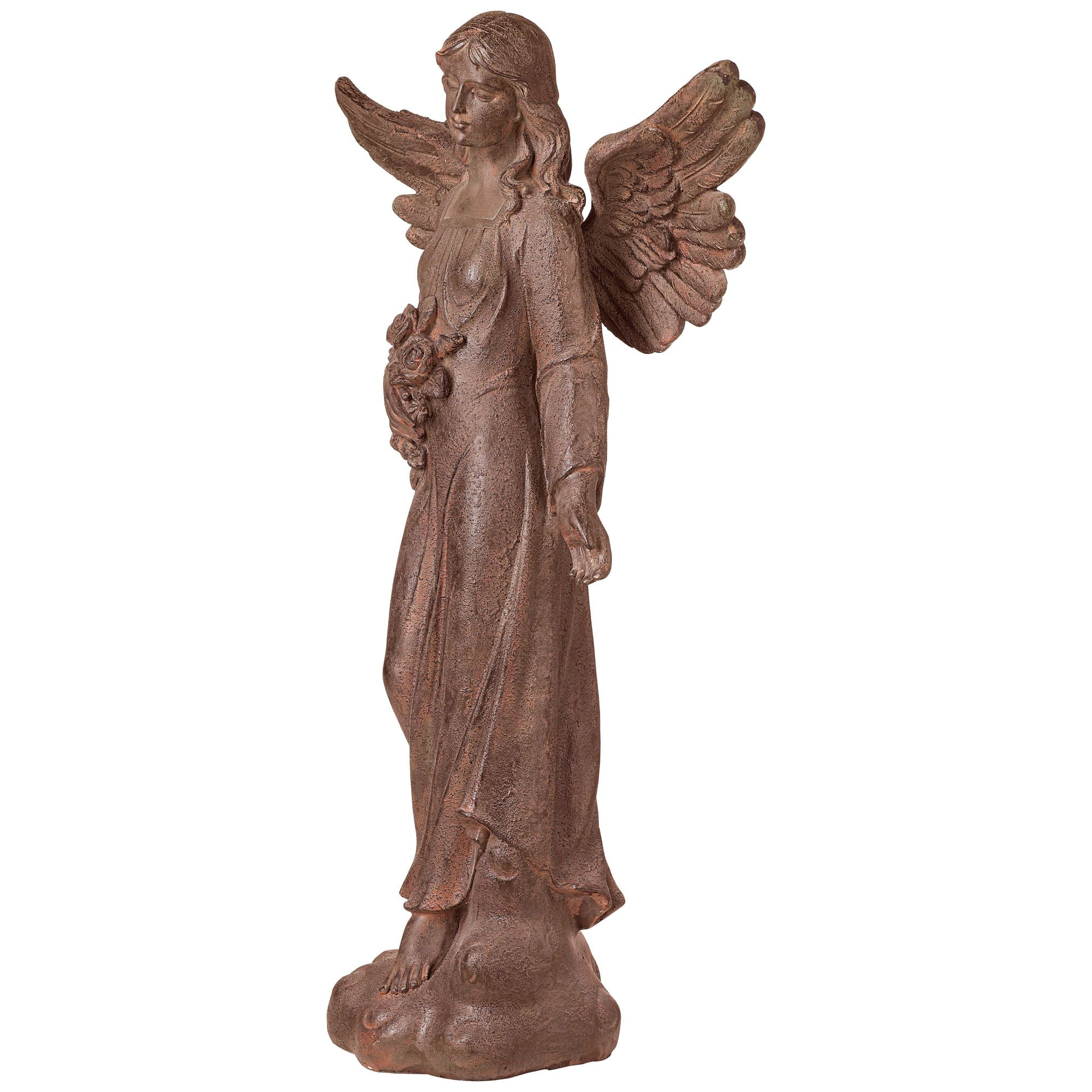 Kensington Hill Large English Tudor Angel Garden Statue Sculpture Catholic Religious Holy Decor Outdoor Garden Porch 41 1/2" High