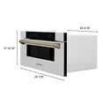 thumbnail image 4 of ZLINE Autograph Edition 30" 1.2 cu. ft. Built-In Microwave Drawer in Stainless Steel with Champagne Bronze Accents, 4 of 5