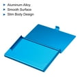 thumbnail image 4 of Uxcell 3.6x2.3x0.3 Inch Name Cards Case Alloy Business Card Holder Blue, 4 of 5