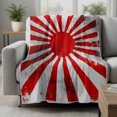 thumbnail image 2 of Japanese Flag Blanket Soft Cozy Warm Throw Blanket for Couch, Plush Fuzzy Flannel Fleece Blankets for Sofa, Red Flag Retro Abstract Bed Blankets Lightweight Gifts for Women, 50"x80", 2 of 9