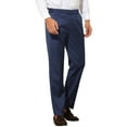 thumbnail image 5 of Pantalones de rayas INSPIRE CHIC para hombre, corte slim, pantalones formales de frente plano, 28 azul, 5 of 5