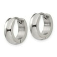 thumbnail image 2 of White Stainless Steel Earring Hinged Huggie Women'S 13 mm, 2 of 3