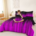 thumbnail image 4 of jejeloiu Modern Geometric Aesthetic 7 Pieces Bedding Comforter Set,Purple Black Pixel Lines Art Full Bedding Set For Girls,Reversible, 4 of 7