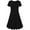 B_ Black, variant on SMihono Summer Dresses for Women 2025 Square Neck Pleated Midi Dress Plain Short Sleeve Dress Beach Vacation Dresses Black XXXXL