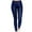 Blue, variant on Fsqjgq Black Leather Leggings for Women Fall Winter Fashion Solid Button Trousers Sports Workout Leggings Yoga Pants Tights 2XL