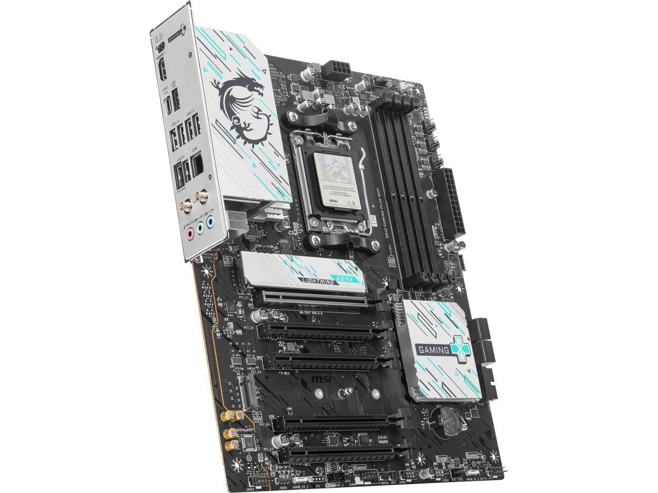 MSI B840 GAMING PLUS WIFI Gaming Desktop Motherboard, B840 Chipset, Socket AM5, ATX