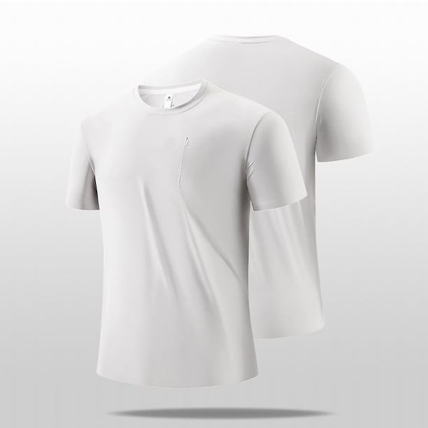 Ceisia Men's Relaxed Fit Ice Silk Athletic T-Shirts, Breathable Quick-Drying Seamless Summer Tops (Multi-Color Options) Gifts