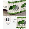 thumbnail image 3 of St. Patrick's Day Bed Skirt Queen Size, Green and Black Checkered Lucky Wrap Around Bed Skirting with Adjustable Elastic Strap, Dust Ruffle Pleated Bedskirts 16 Inch Drop for Bedroom Queen Beds, 3 of 9