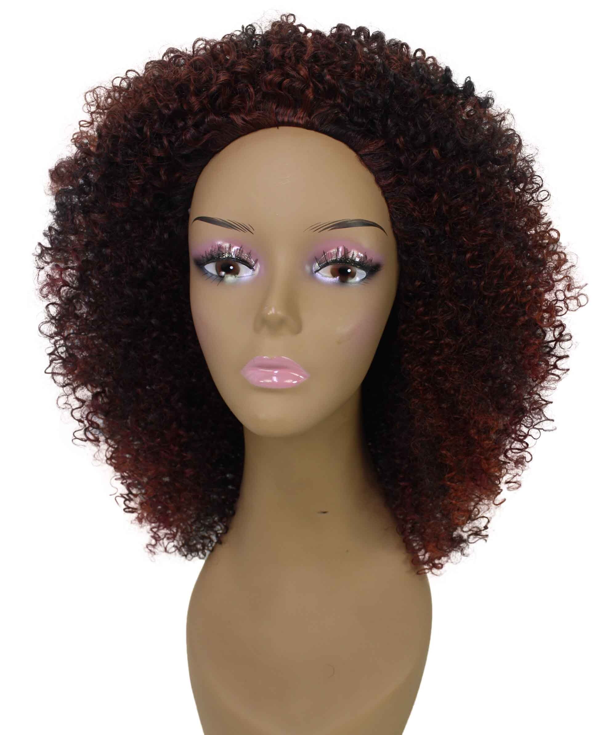 LUXLUXE Zenobia Curly Kinky 18 in Long Half Wig Mix Human Hair and Synthetic Fibers