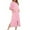 Pink3, variant on Aloohaidyvio Nightgowns for Women Plus Size,Womens Nightshirt Short Sleeve Nightgown Ultra-Soft Full Length Sleepwear Dress S