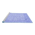 thumbnail image 2 of Ahgly Company Machine Washable Indoor Round Abstract Blue Modern Area Rugs, 7' Round, 2 of 4