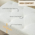 thumbnail image 4 of HOMCOM Tufted End of Bed Bench, Lamb's Wool Upholstered Bedroom Bench, 4 of 10