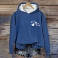 thumbnail image 4 of Ounisa Women's Fall Winter Print Front Back Hooded Long Sleeve Sweatshirt Top Soft Breathable Lightweight Cozy Pullover, 4 of 6