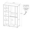 thumbnail image 4 of Ropero Armario Gales Bilbao 120x180x50cm Closet MDP, 4 of 9