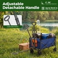 thumbnail image 5 of SHOUFTW Foldable Wagon Cart with Wheels, Portable Utility Carts with Long Flexible Handle, 330 lbs Weight Capacity for Sports, Shopping, Garden & Camping Blue, 5 of 7