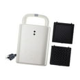 thumbnail image 4 of Máquina eléctrica para hacer gofres y queso con 2 placas, práctica y portátil, para hacer sándwiches y pizzas, para apartamentos de hotel Blanco, 4 of 9