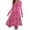 Pink, variant on Fashion Floral Printed Dresses for Women Trendy Irregular Hem Loose Fit Dresses Juniors Comfy Long Sleeves Round Neck Dress Midi A-Line Dress,Gold,Small