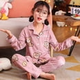 thumbnail image 1 of Sanrio-Pijama de Hello Kitty para niña, traje de manga larga con dibujos animados de Cinnamoroll, ropa de Anime para el hogar, 1 of 4