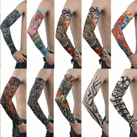 10 Styles Mix Nylon Stretchy Temporary Tattoo Sleeves Fashion Arm Stockings  | Walmart Canada