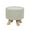Beige, variant on Modern Round Ottoman Foot Rest Stool/Seat Pouf Ottoman with Linen Fabric and Non-Skid Wooden Legs (Beige)