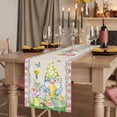 thumbnail image 2 of Table Runners 72 Inches Long Dress Scarves, Easter Farmhouse Kitchen Table Runner, Coffee Tablerunners, Country Gnomes Duck Floral Eggs Pink Buffalo Check 16x72 Inch, 2 of 9