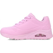 Skechers Women's UNO Bright Air Lace Up Bright Pastel Durabuck Fashion Sneaker