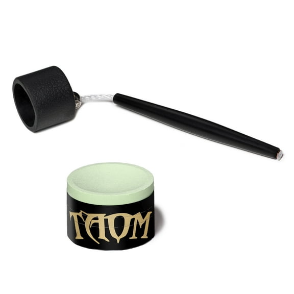 Taom Billiard Snooker Pool Cue Premium Chalk 2.0 Green - with Chalk Holder