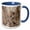 Blue/White, variant on 3drose, Giallo Napoleon Granite Print, 11oz Two-tone Red Mug