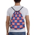thumbnail image 2 of ZNDUO Gym Drawstring Bag, American National Patriotic Pattern Men and Women Fitness Drawstring Backpack Swimming Bags, Medium, 2 of 8