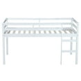 thumbnail image 5 of Sesslife Twin Loft Bed with Ladder, Solid Wood Bed Frame with Strong Wood Slats Support, Large Under Bed Storage, Low Loft Bed with Long Safety Guardrail for Boys Girls, No Box Spring Needed, White, 5 of 6