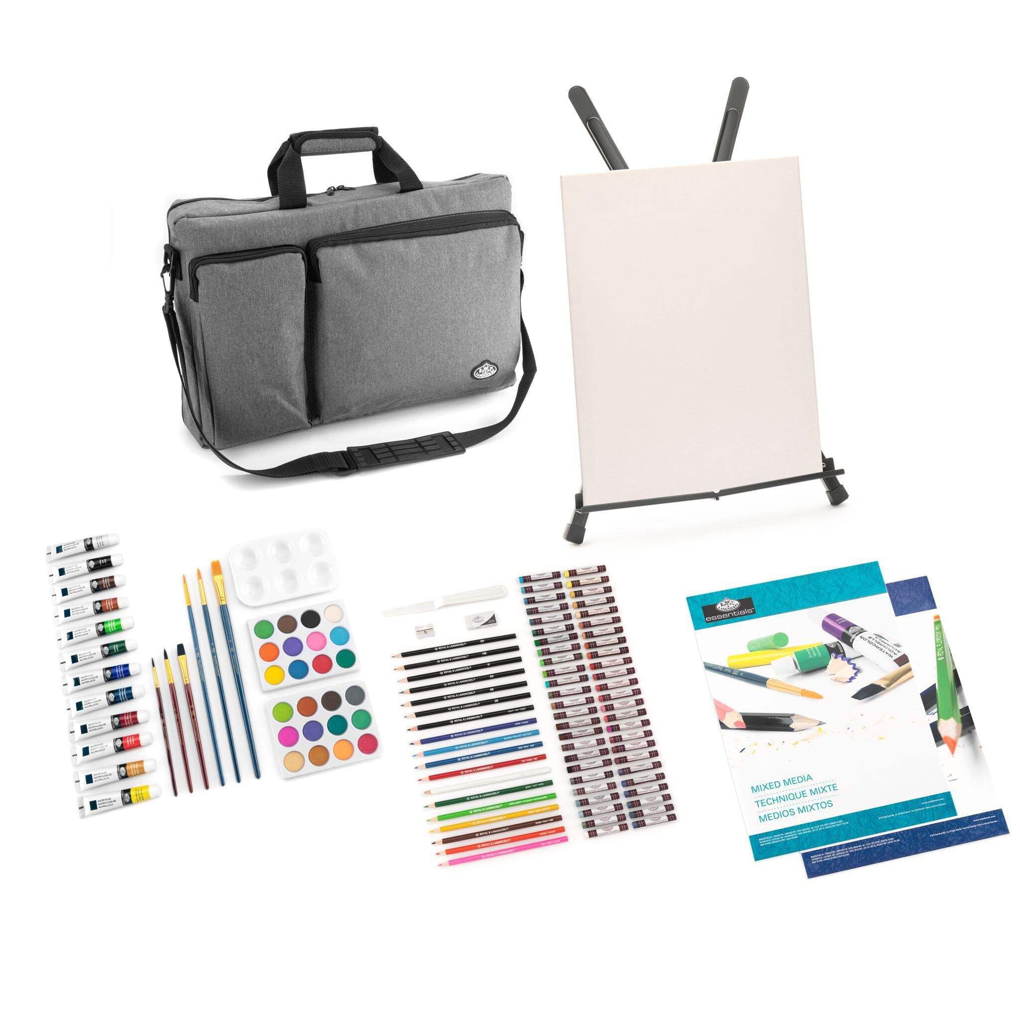 Royal & Langnickel Essentials Mixed Media Art Set with Satchel - Artist Drawing & Painting 164 piece