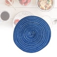 thumbnail image 1 of unbranded Individual Tejido Redondo Azul Resistente A Para Comedor Y Cocina, 1 of 5