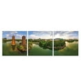 thumbnail image 1 of Furinno Senia Imprimé Triptyque Photographie MDF 3 Panneaux Soleil & Lune, 48 Pouces x 16 Pouces, Pagodes Jumeaux, 1 of 3