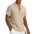 thumbnail image 6 of XAOFW Men's Summer Shirts Casual Short Sleeve Breathable Button Down Shirt Relaxed Fit Placket Shirts For Outdoor And Daily Wear Versatile Tops XXXL, 6 of 9