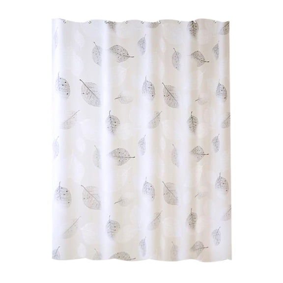A Leaf Pattern Shower Curtain Liner Water Repellent Polyester Bathroom Decor 180X180Cm Machine Washable With Hooks #EsE32