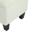 thumbnail image 6 of Christopher Knight Home Storage Ottoman Bench with Boucle Upholstery and Rubber Wood Legs, White, 6 of 10