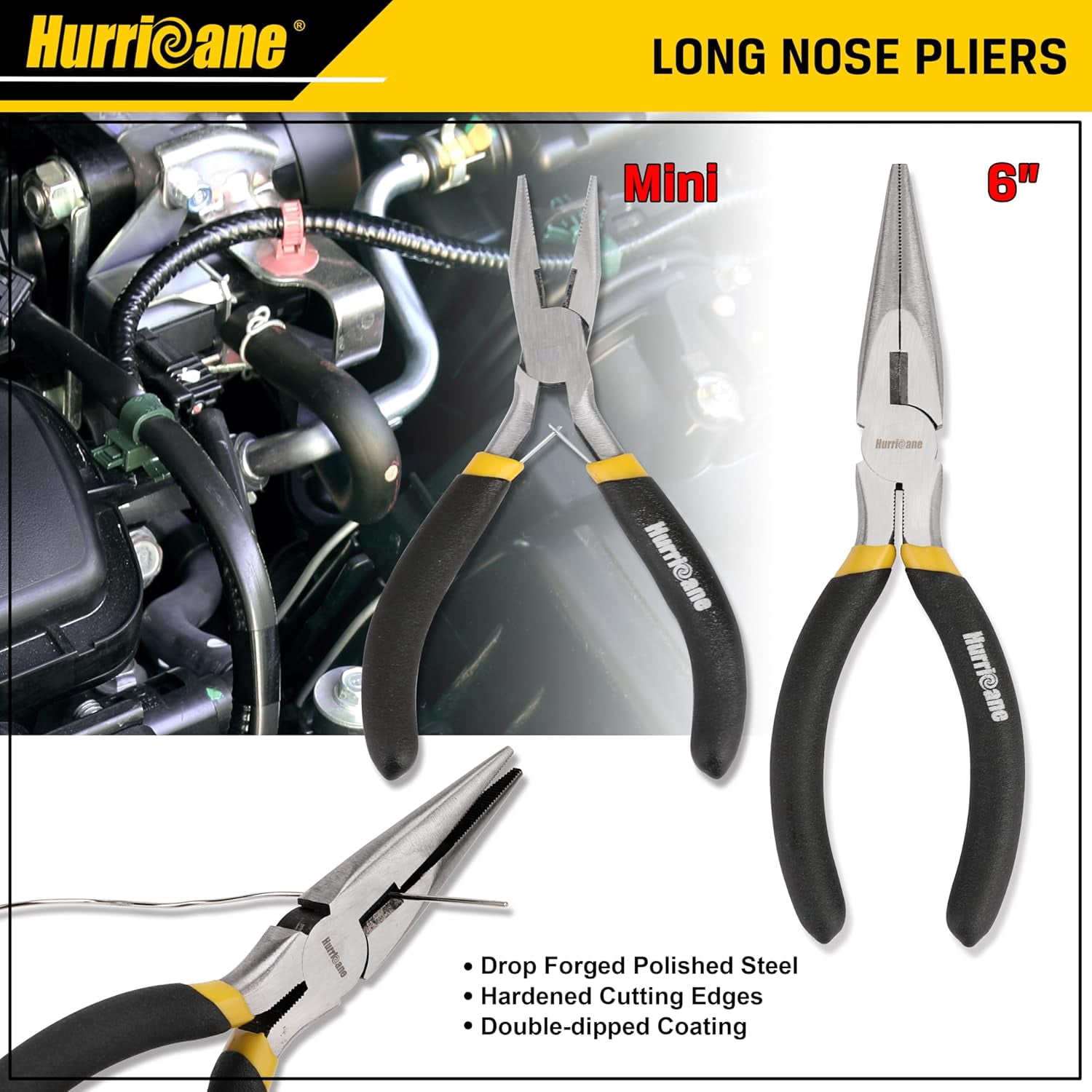 7-Piece Pliers Set - 8 Inch Groove Joint, Slip Joint, 7 Inch Linesman, 6 Inch Diagonal, Long Nose, Mini Long Nose