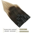 thumbnail image 6 of SEGO Clip in Hair Extensions 100% Real Remy Human Hair Full Head Straight Balayage Hair 8-24 inch, 6 of 10