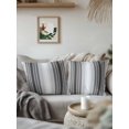 thumbnail image 3 of Outdoor Pillows Waterproof, Gray Vertical Stripes Bedding Throw Pillows with Insert for Couch Sofa Bed, Retro Simple Neutral Abstract Lines 18x18 Inch Pillowcases Decorative Patio Pillow Set of 2, 3 of 8