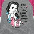 thumbnail image 3 of Disney - You Are Living Your Best Story - Toddler & Youth Girls Raglan Graphic T-Shirt, 3 of 5