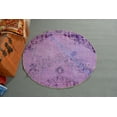 thumbnail image 2 of Turkish Rug, Round Rug, Vintage Rug, Accent Rug, Anatolian Rugs, Rugs For Kitchen, 4x4 ft Purple Rug, Overdyed Rugs, Entryway Rug, 13268, 2 of 10