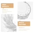 thumbnail image 4 of Miangastore Iron Ring Feather Leather Rope Beads Synthetic Material White 1Pack 18.1x6.1in, 4 of 8