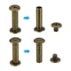 thumbnail image 4 of 50 Conjuntos de Tornillos Chicago, M5x20mm Tornillo Chicago con recubrimiento de latón, Poste de tornillo Phillips para cuero, Marrón, 4 of 7