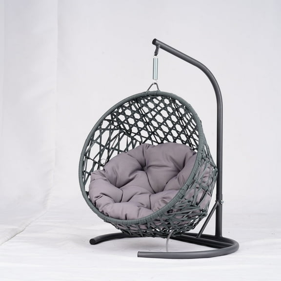 Unique Hammock Design Cat Swing Bed with Rattan Wicker Appearance, Sturdy Indoor Outdoor Hammock for Cats and Small Dogs