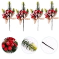 thumbnail image 6 of FOMIYES 8-Piece Holiday Floral Picks Set with Berry Accents, Pine Branches, and Realistic Pine Cones for Seasonal Decor, 6 of 8