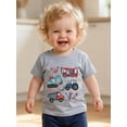 thumbnail image 5 of BemeyourBBs Toddler Baby Boy 4th of July Shirt Baby Fourth of July Outfit Summer Patriot Excavator T-Shirt Short Sleeve Graphic Tee Memorial Day Independent Day Vehicle Shirt Top, 5 of 9